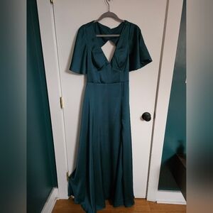 Lulu's Deep Teal Maxi Dress